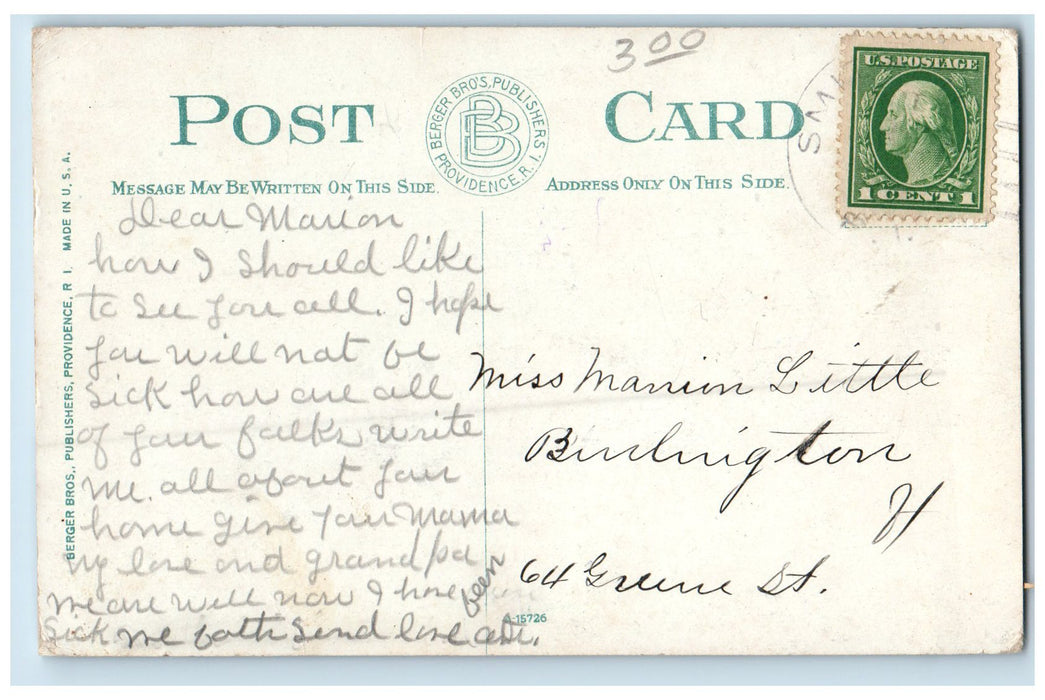 c1910's Pembroke College Brown University Providence Rhode Island RI Postcard