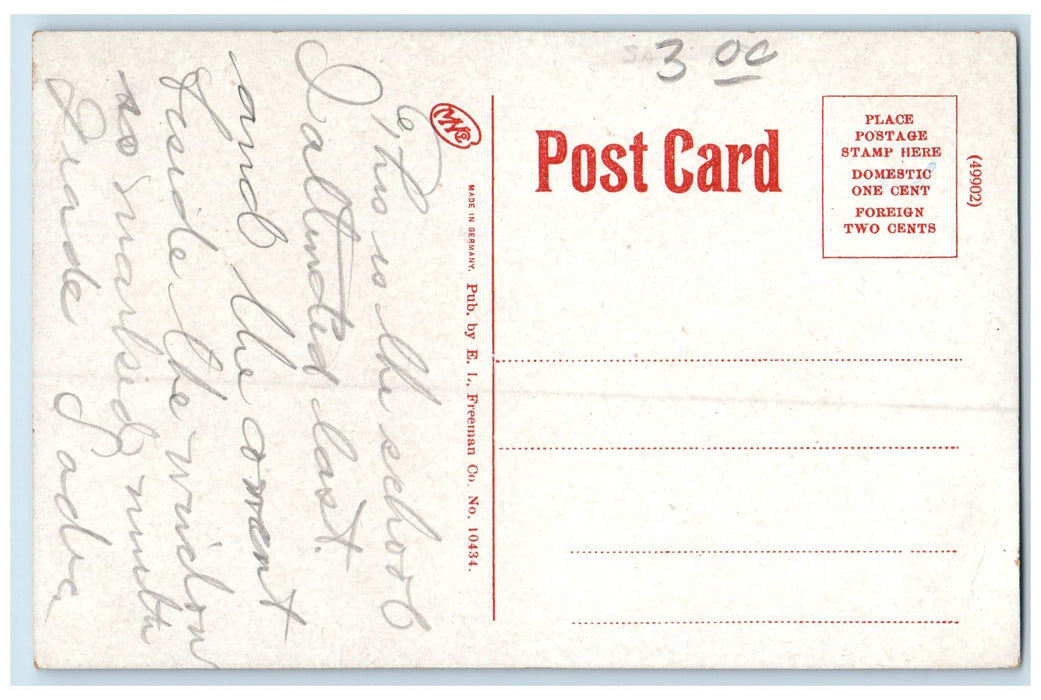 c1910's Sacred Heart Parish And Parochial School Exterior Pawtucket RI Postcard
