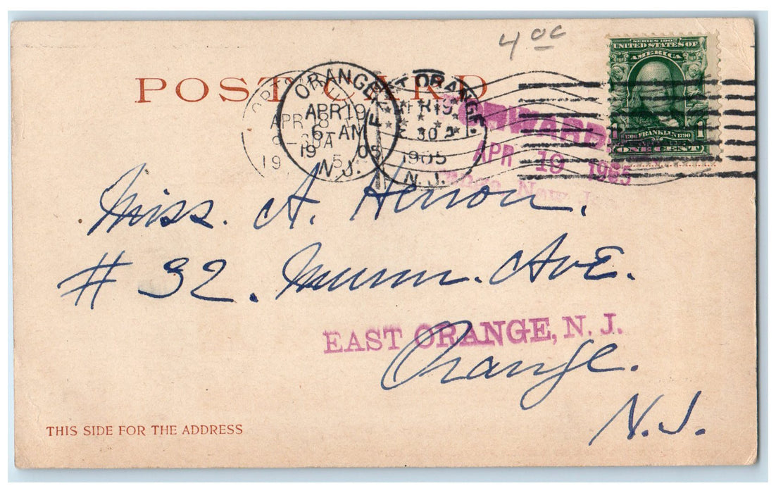 1905 Public Square Horse Wagon Dirt Road Portsmouth New Hampshire NH Postcard