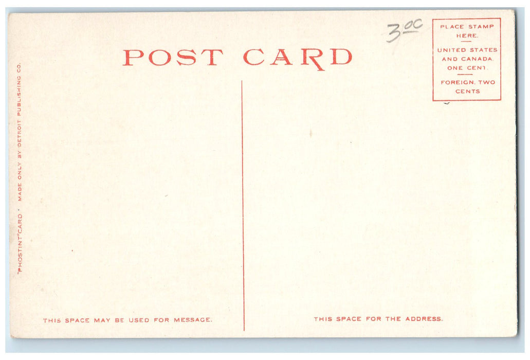 c1920's North Church Congress Street Clock Tower Railway Portsmouth NH Postcard