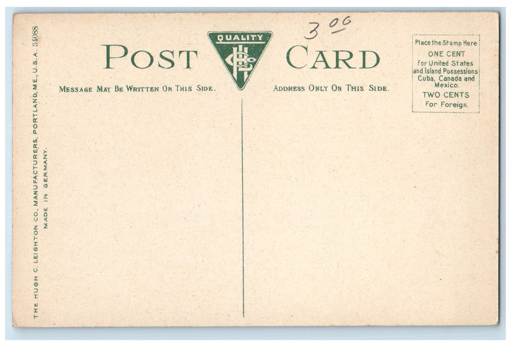c1920s Rochester High School Exterior Roadside Rochester NH Unposted Postcard