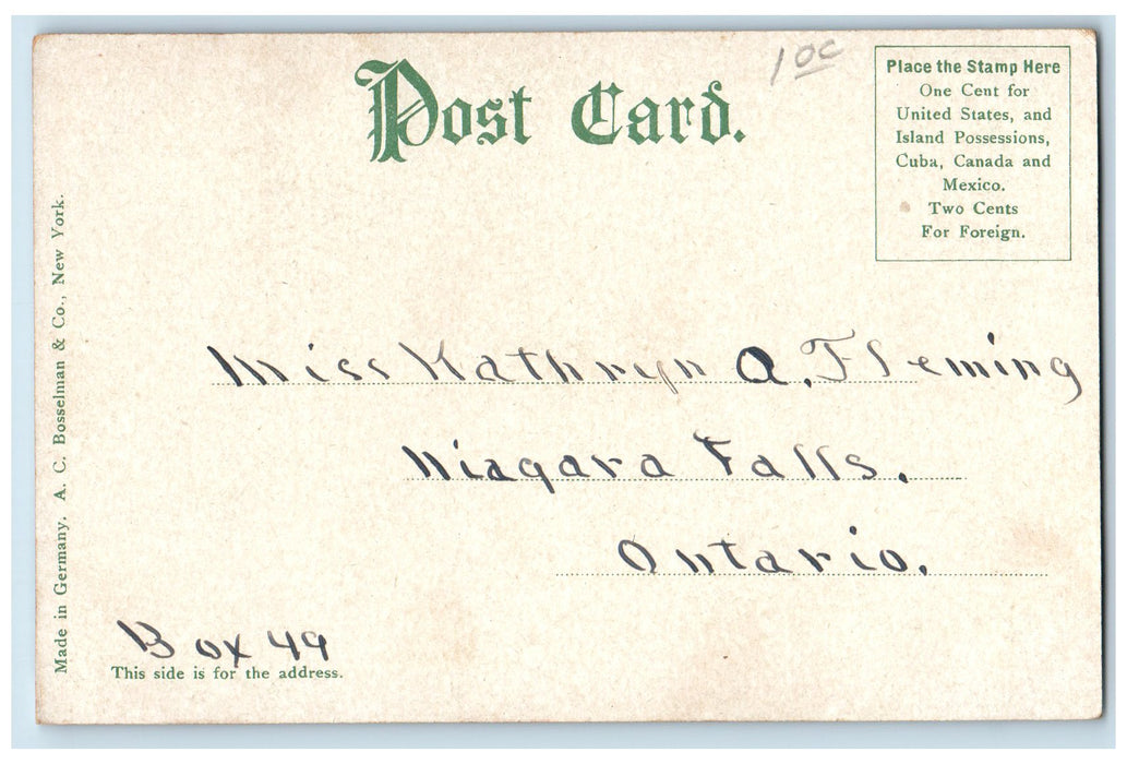 c1905 Moonlit Bank Of Summer Clouds Boat Sailboat Reflection Florida FL Postcard
