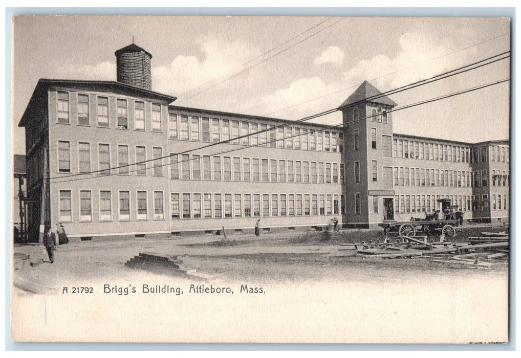 c1905's Brigg's Building Exterior Attleboro Massachusetts MA Posted Postcard