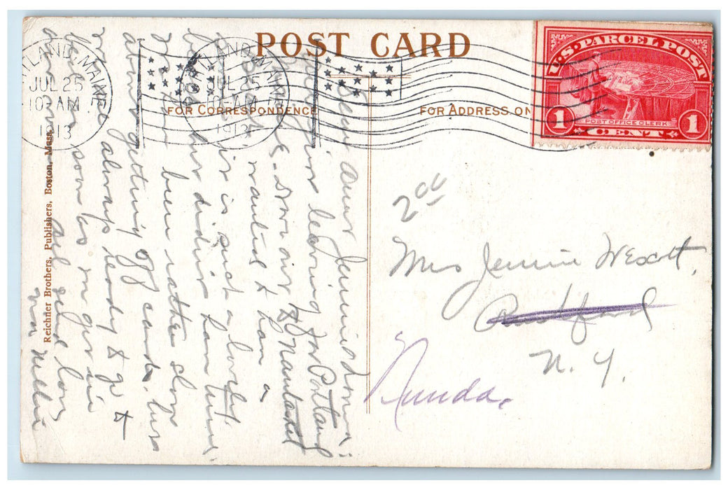 1913 Dry Dock Locked Scene Charlestown Massachusetts MA Posted Vintage Postcard