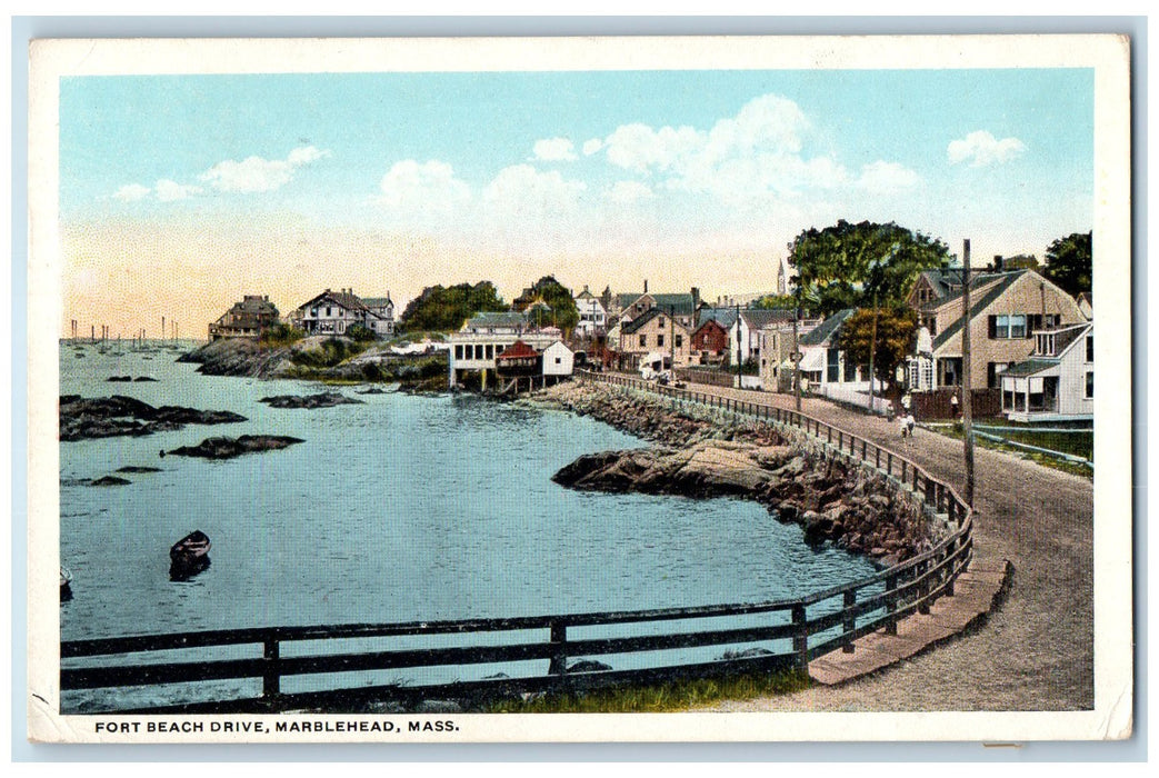 1921 Fort Beach Drive Seaside Marblehead Massachusetts MA Posted Houses Postcard