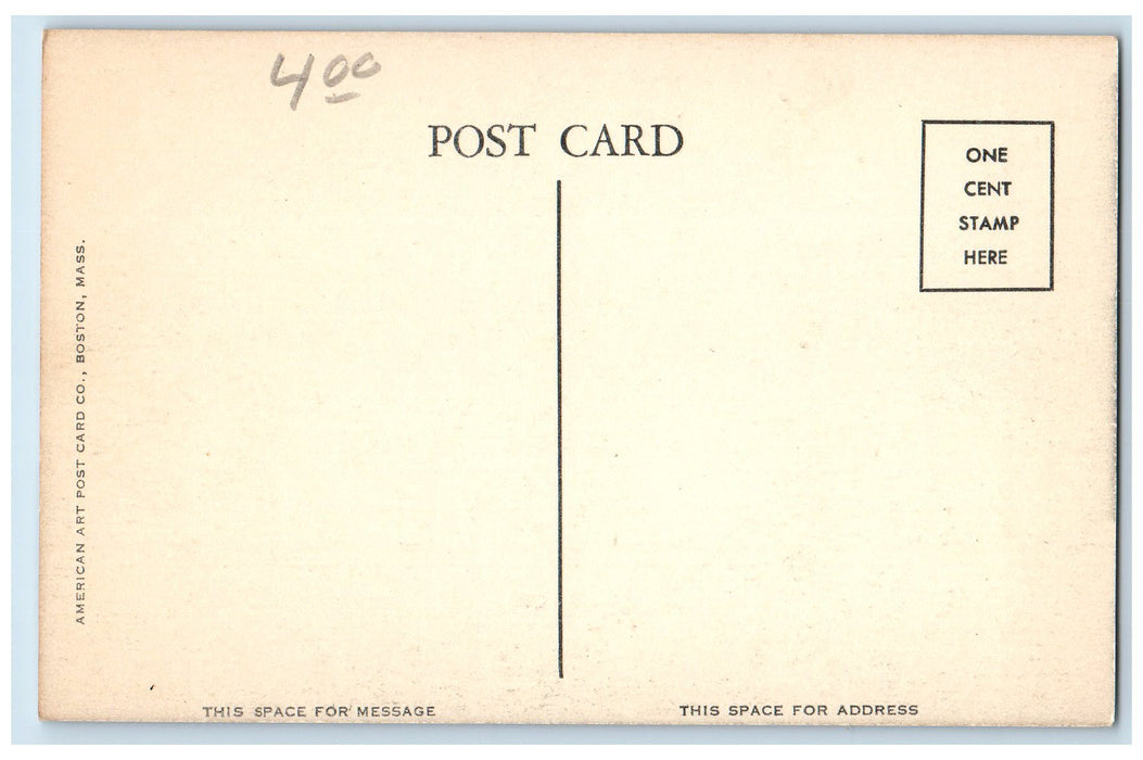 c1950 Main Street Classic Car Restaurant Establishment Machias Maine ME Postcard