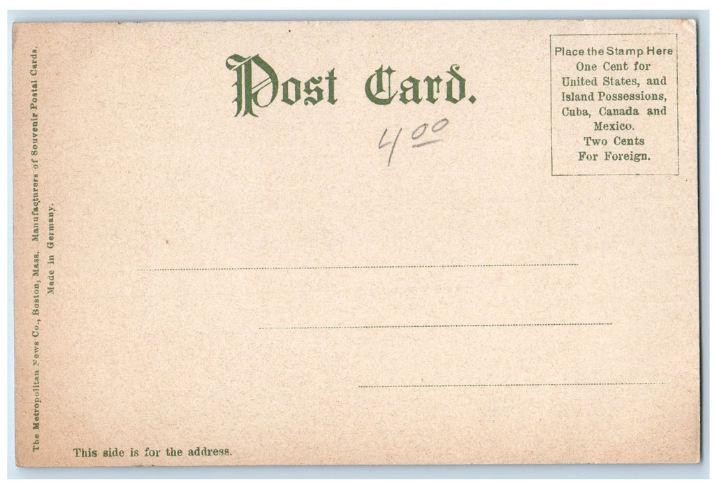 c1905's Main Street Dirt Road Railway Train People Fairfield Maine ME Postcard