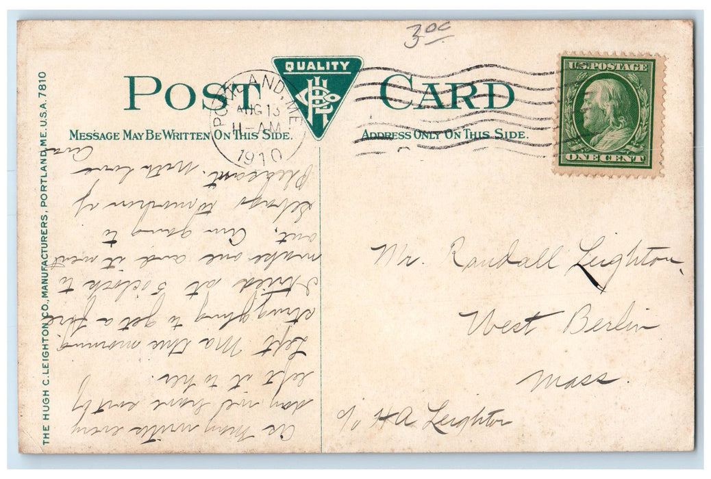 1910 Cliff House Facade Dirt Road Hotel Restaurant Cape Elizabeth ME Postcard