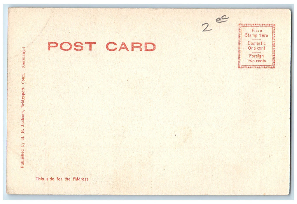 c1905 YMCA Building View Horse Carriage Wagon Railway Bridgeport CT Postcard