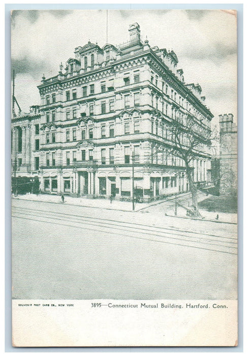 c1905 Connecticut Mutual Building View Railway Roadside Harford CT Postcard
