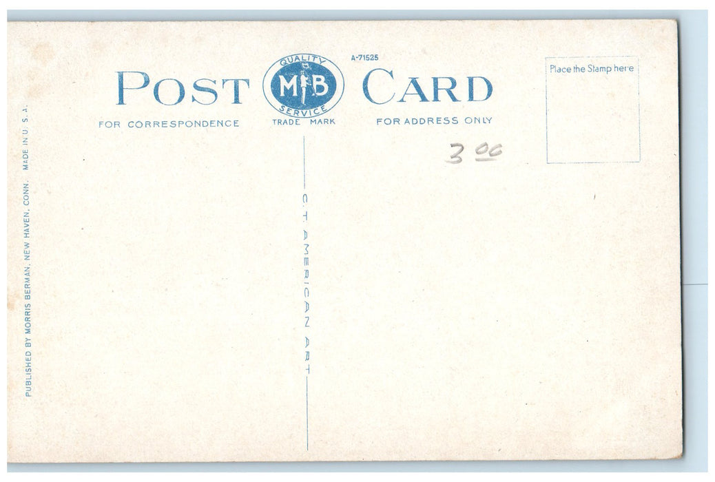c1950 Chapel Industrial School For Girls Building Campus Middletown CT Postcard