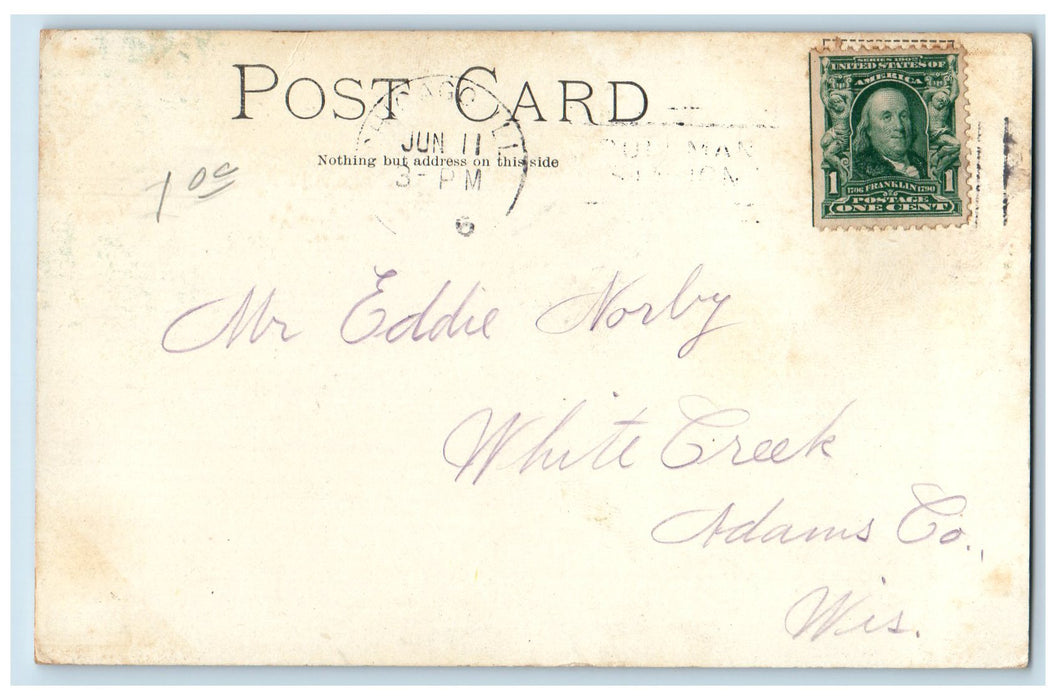 1906 Michigan Avenue And 111th Street Roseland Illinois IL Carriages Postcard