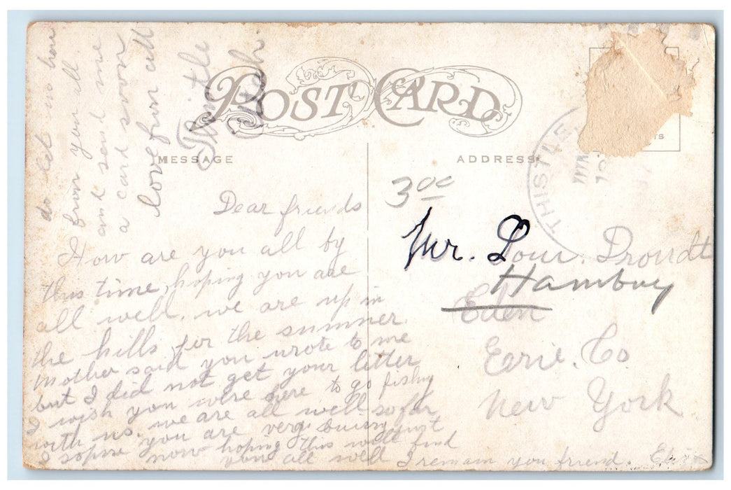c1910 Main Street Horse Carriage Classic Cars Railway Salt Lake City UT Postcard