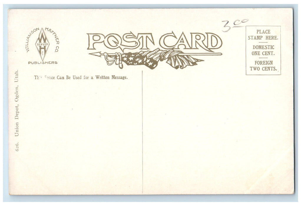 c1950's Union Depot Train Station Railroad Dirt Road Passenger Ogden UT Postcard