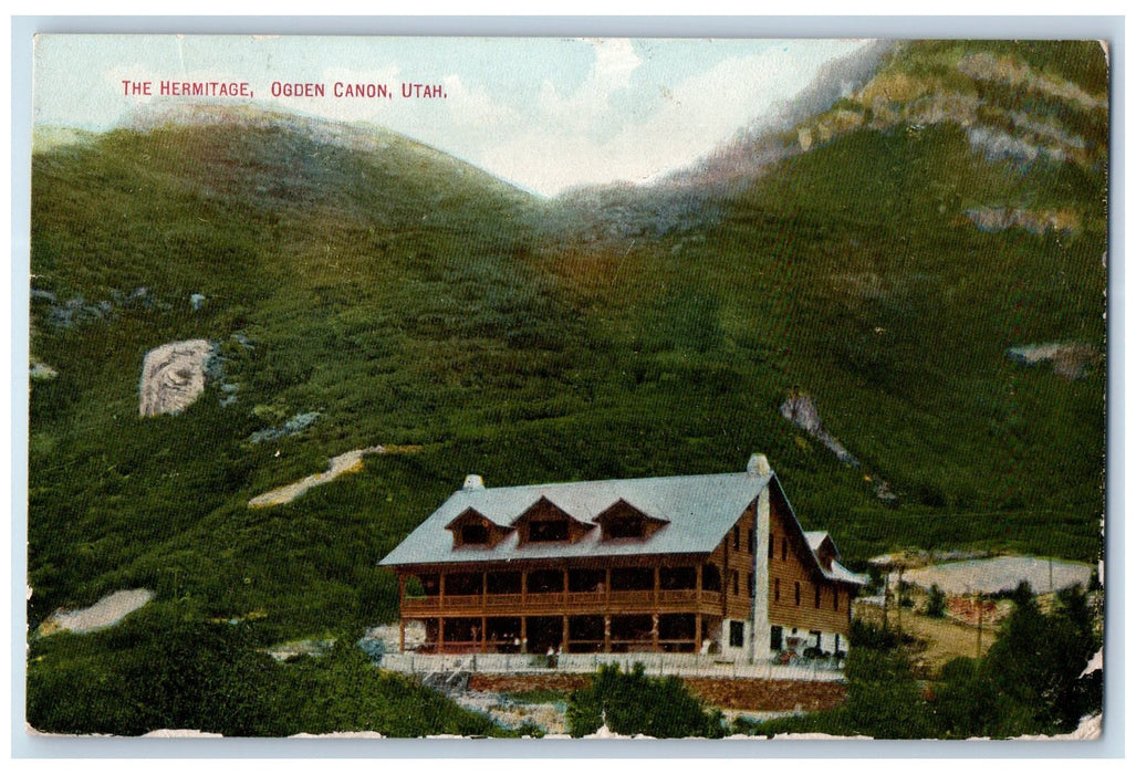 1910 The Hermitage Hotel Restaurant Mountain Hills Ogden Canyon Utah UT Postcard