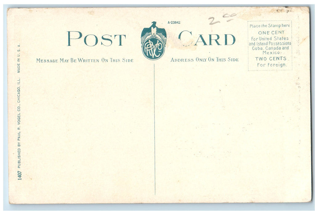 c1920s First M.E. Church Exterior Scene Streator Illinois IL Unposted Postcard