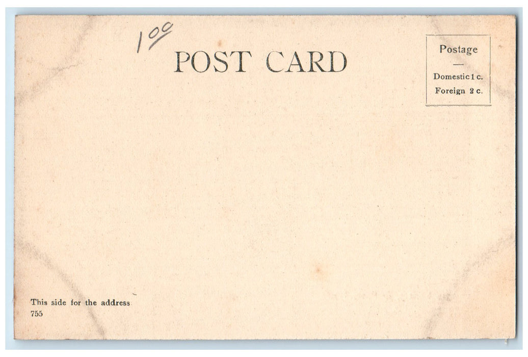 c1905 Carnegie Library Building View Stairs Entrance El Paso Texas TX Postcard