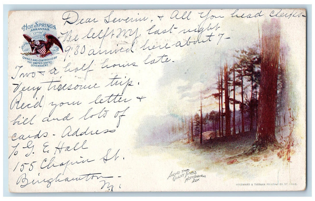 1905 Hot Springs Mountains Trails Resort Park Restaurant Arkansas AR Postcard