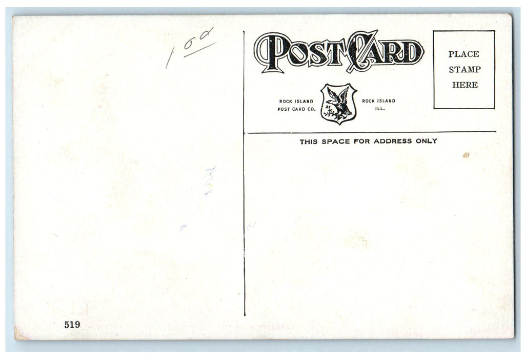 c1910's Residence Of The Commandant Rock Island Arsenal Illinois IL Postcard