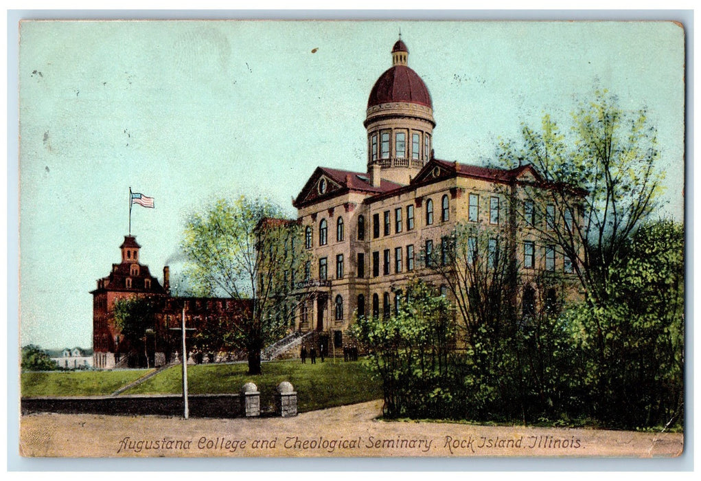 1914 Augustana College And Theological Seminary Rock Island Illinois IL Postcard