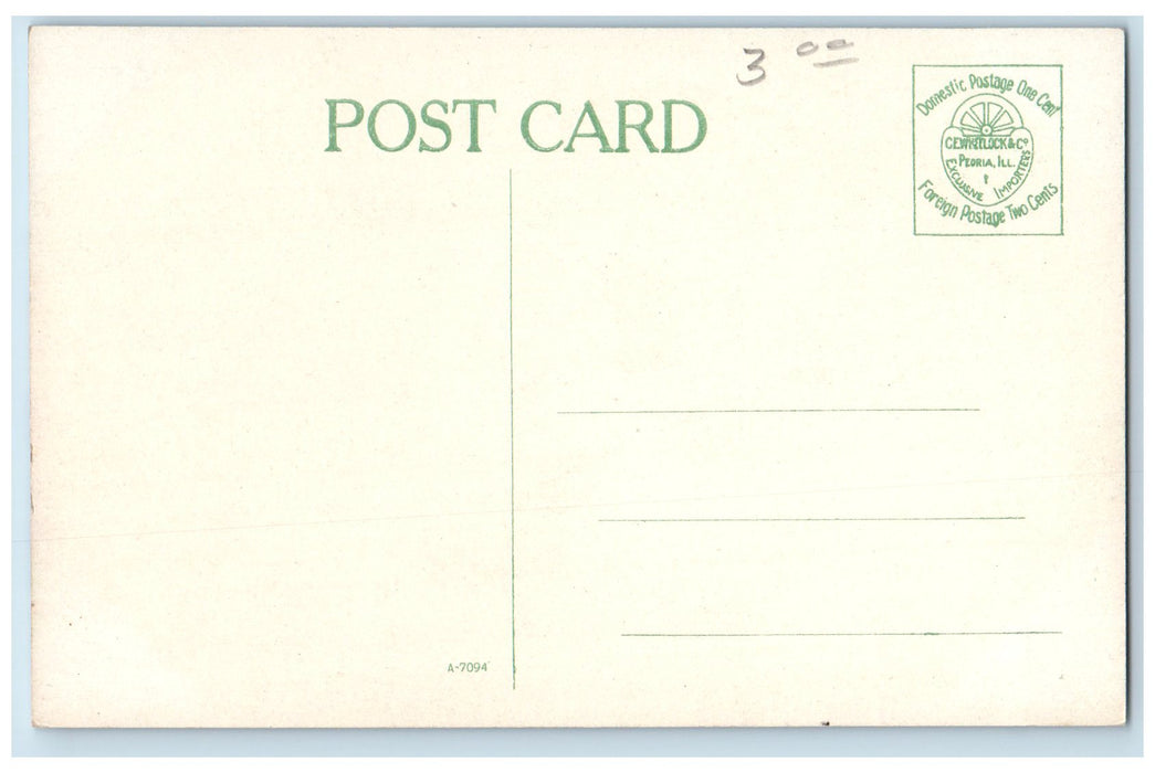 c1942's First Church Of Christ Scientist Peoria Illinois IL Unposted Postcard