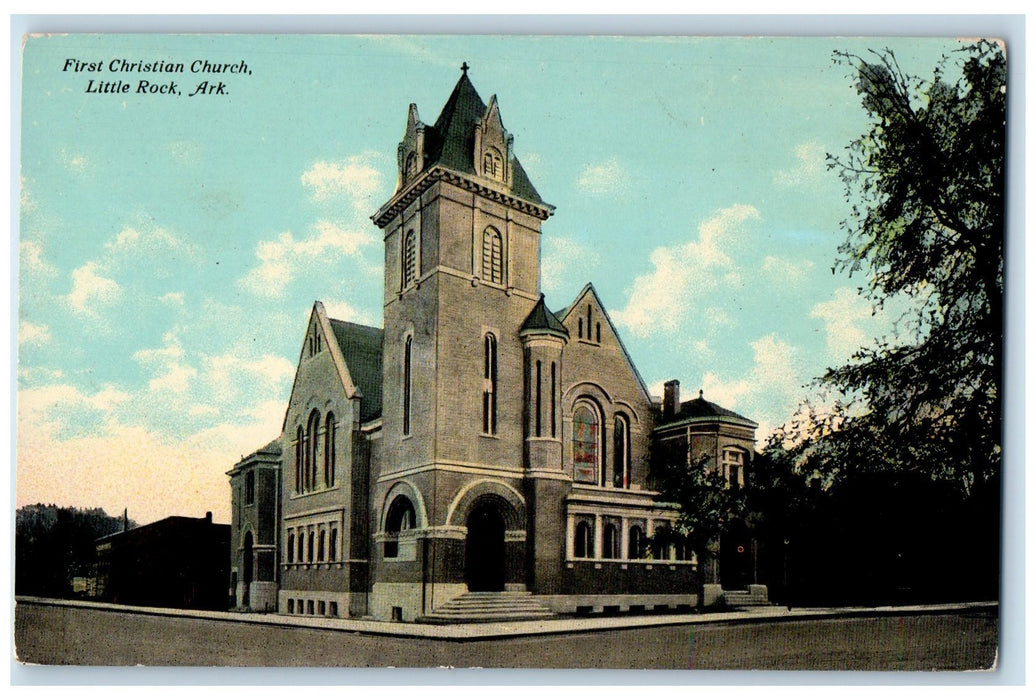 c1950 First Christian Church Building View Little Rock South Dakota SD Postcard