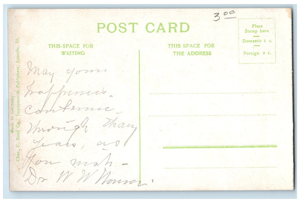 c1920s Administration Building A F.M.C. Lincoln Illinois IL Unposted Postcard