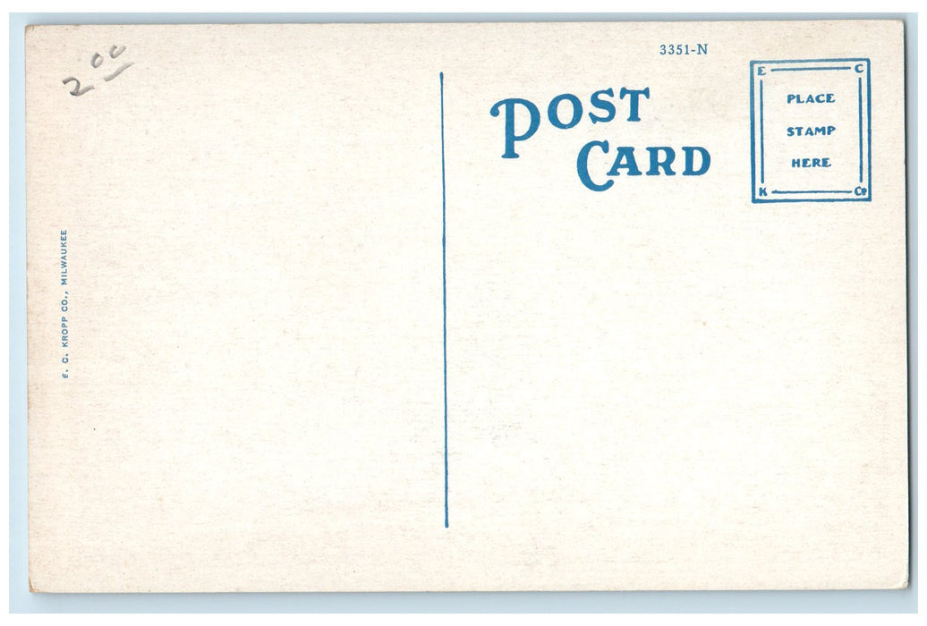 c1920s St. Francis Hospital Roadside Litchfield Illinois IL Unposted Postcard
