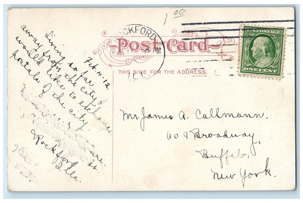 1912 Scene On Rock River Truss Bridges Railway Rockford Illinois IL Postcard