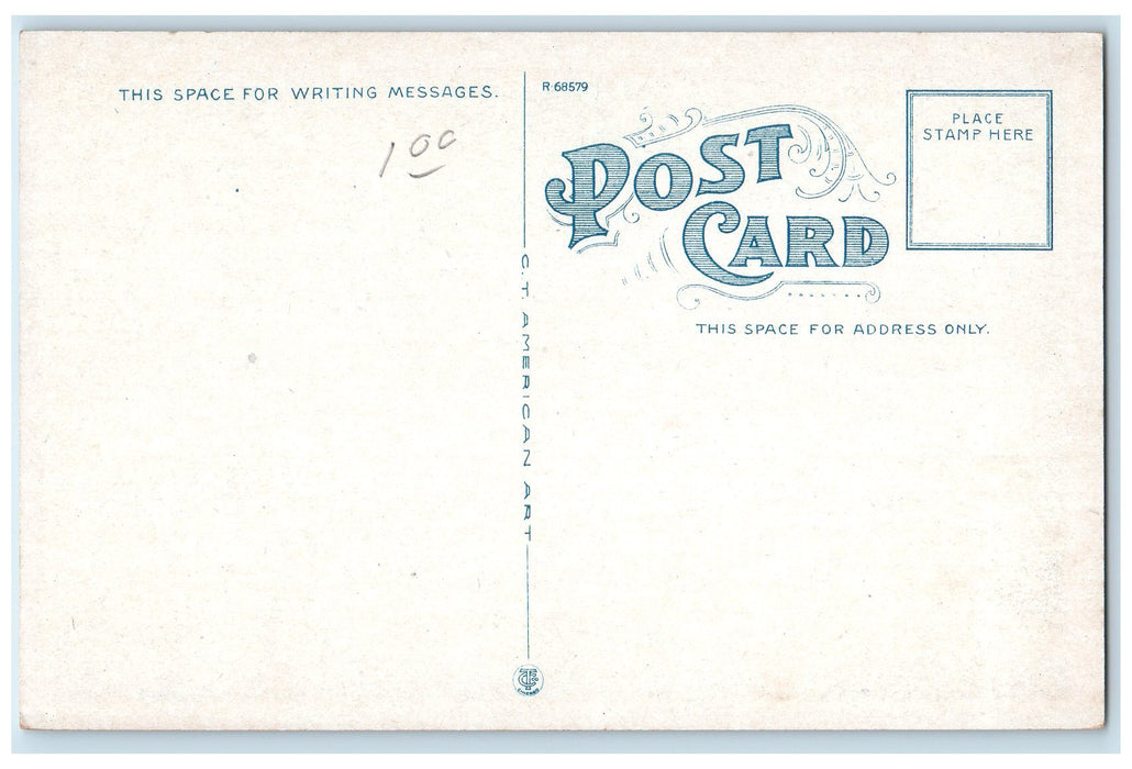 c1920 Statue Of Abraham Lincoln By A. O'Connor Springfield Illinois IL Postcard