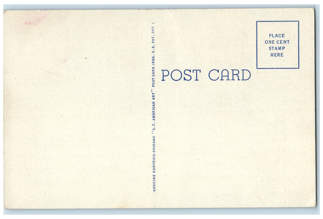 c1950 Carnegie Library Building Entrance Landscape McCook Nebraska NE Postcard