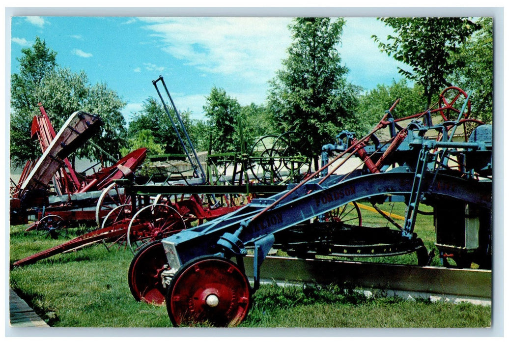 c1950 Antique Heavy Machinery Green Pioneer Village Lincoln Nebraska NE Postcard