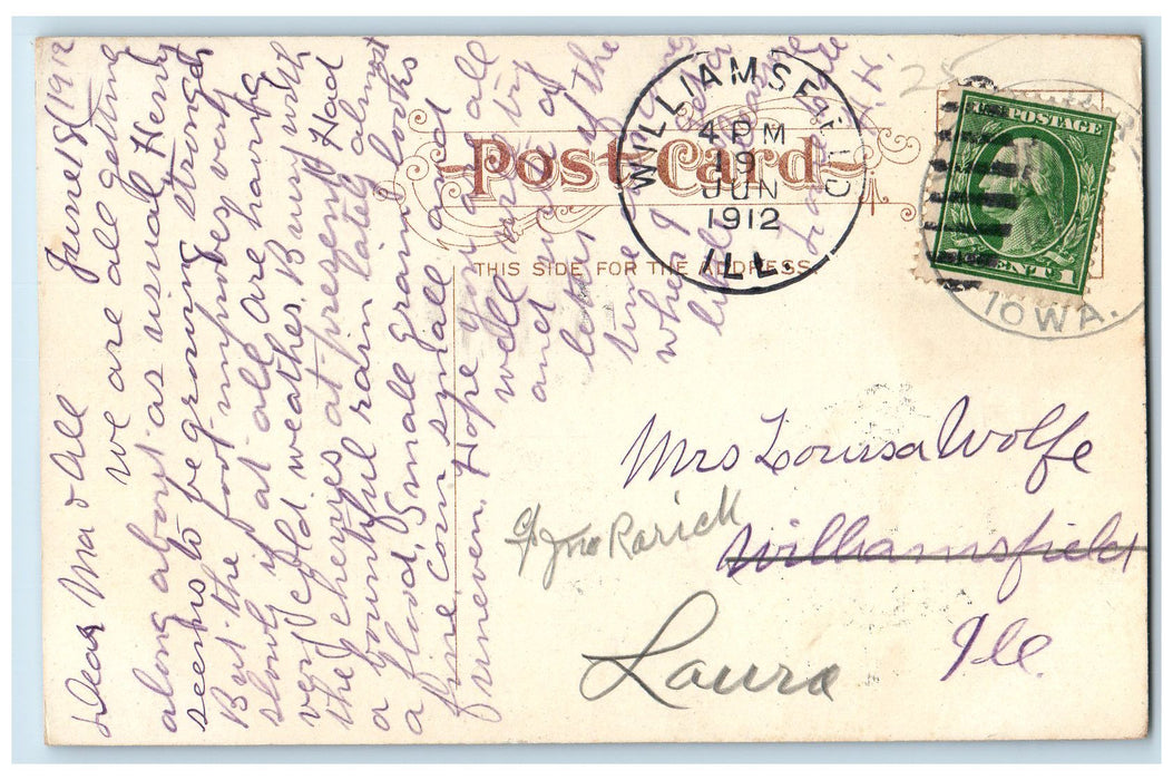 1912 First methodical Episcopal Church Building Tower Omaha Nebraska NE Postcard