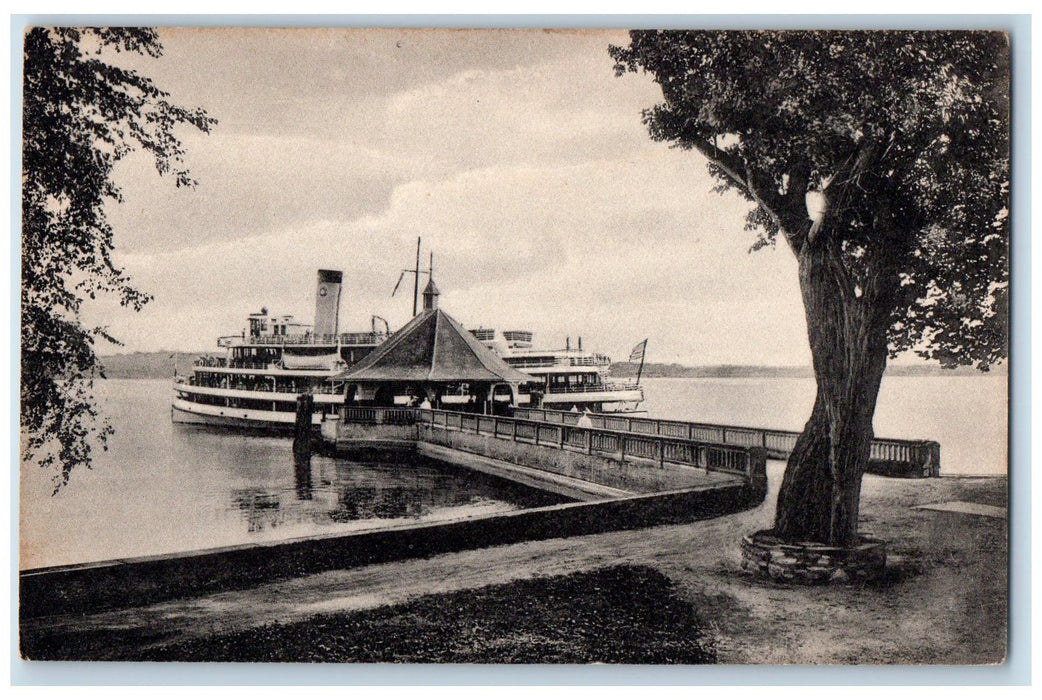 c1940s The Wharf Mount Steamship Vernon Virginia VA Unposted Vintage Postcard