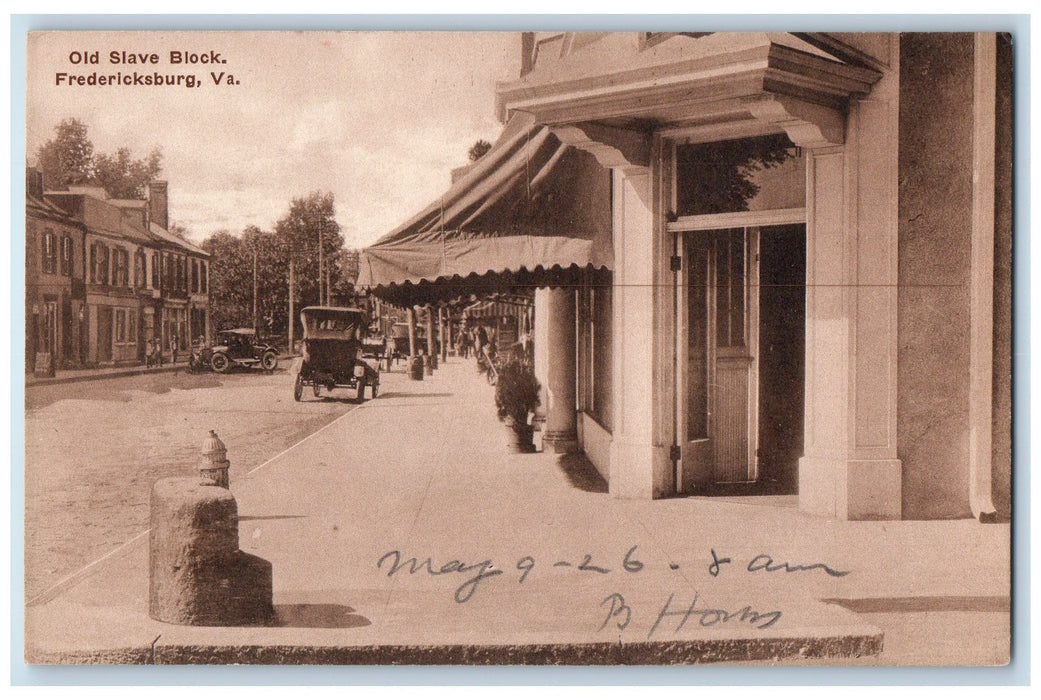 c1940s Old Slave Block View Fredericksburg Virginia VA Unposted Vintage Postcard