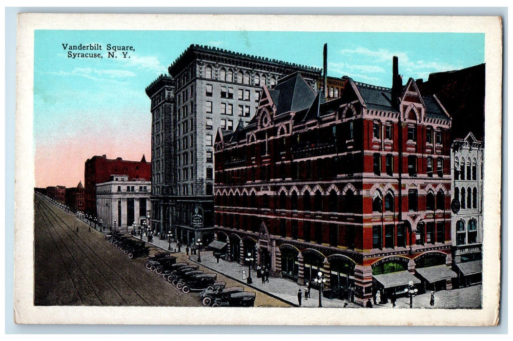 c1920s Vanderbilt Squares Buildings Scene Syracuse New York NY Unposted Postcard