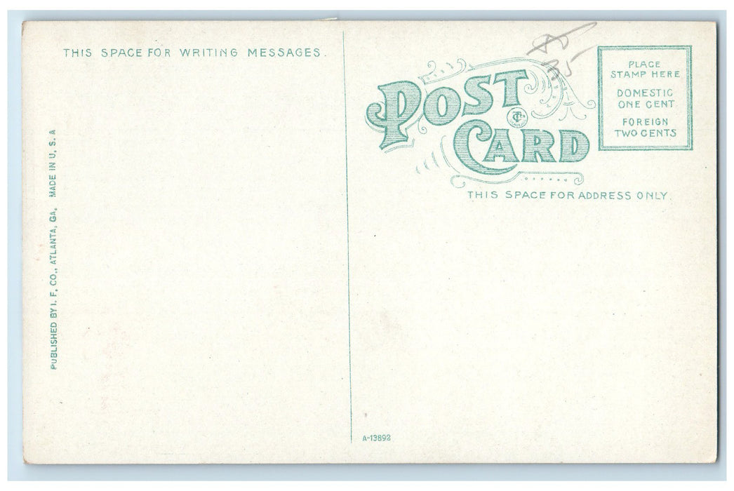 c1920s New Business Center Forsythe St. Post Office Theatre Atlanta GA Postcard