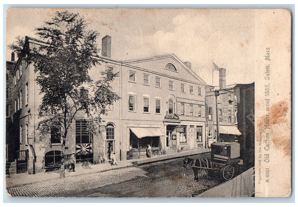 c1905's Old Custom House View Used 1805 Salem Massachusetts MA Unposted Postcard