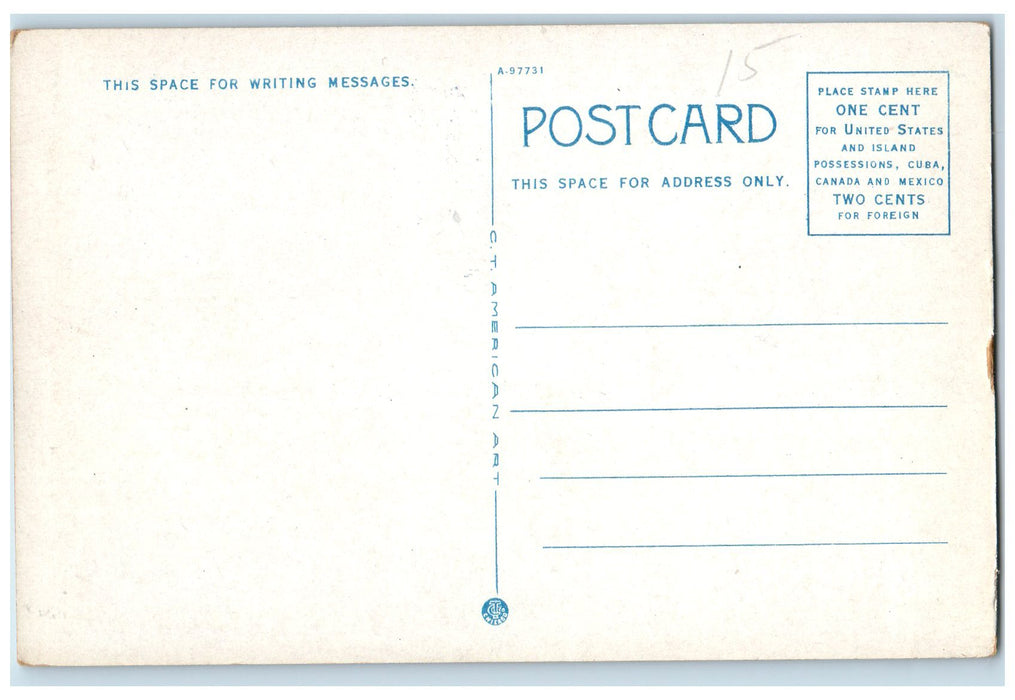 c1940s Street Scene On Center Avenue Brownwood Texas TX Unposted Bank Postcard