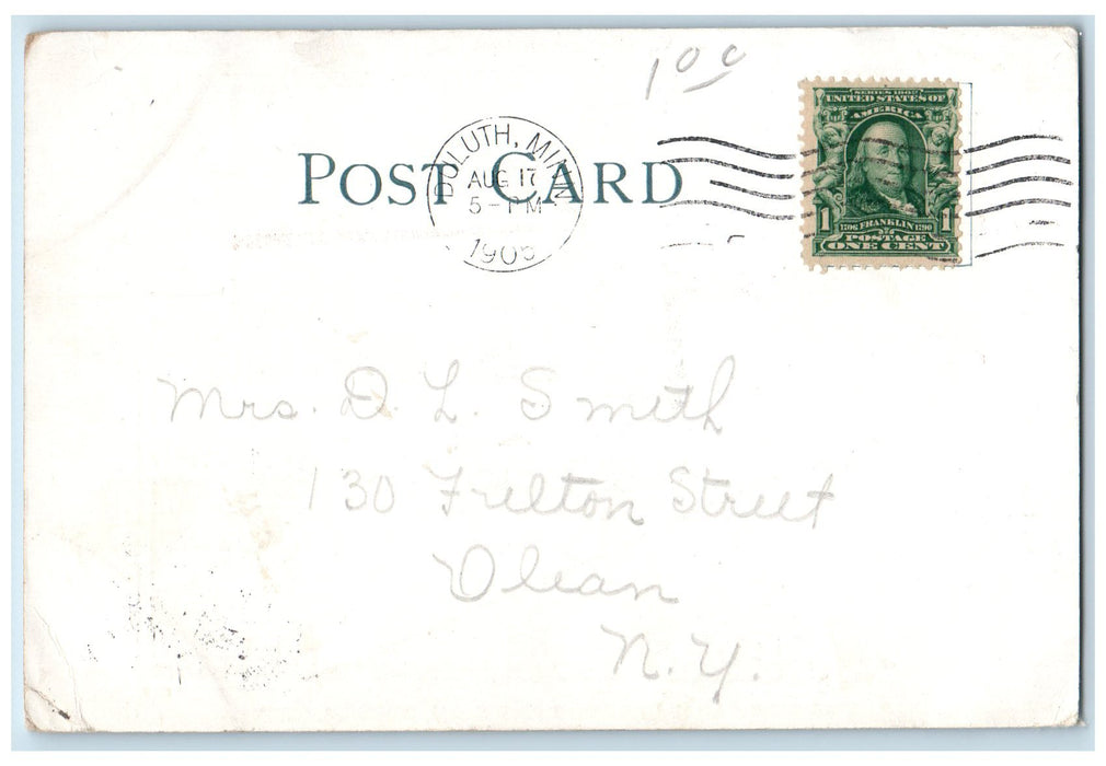 1905 The Ship Canal In Storm & Calm Multiple View Duluth Minnesota MN Postcard