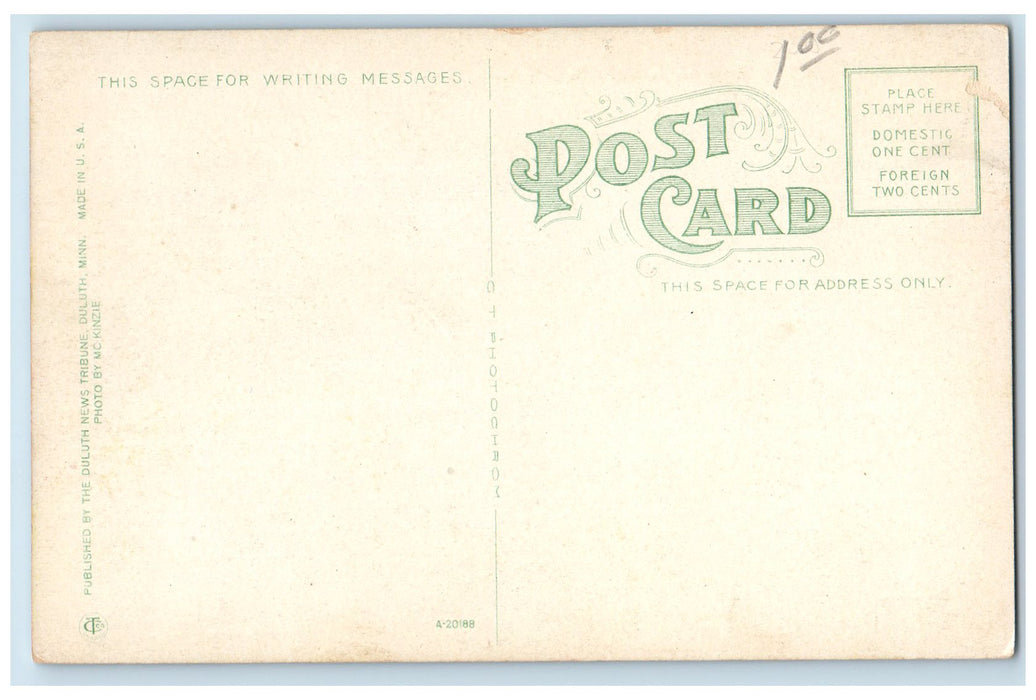 c1950 Boulevard Drive Lincoln Park Creek Dirt Road Duluth Minnesota MN Postcard