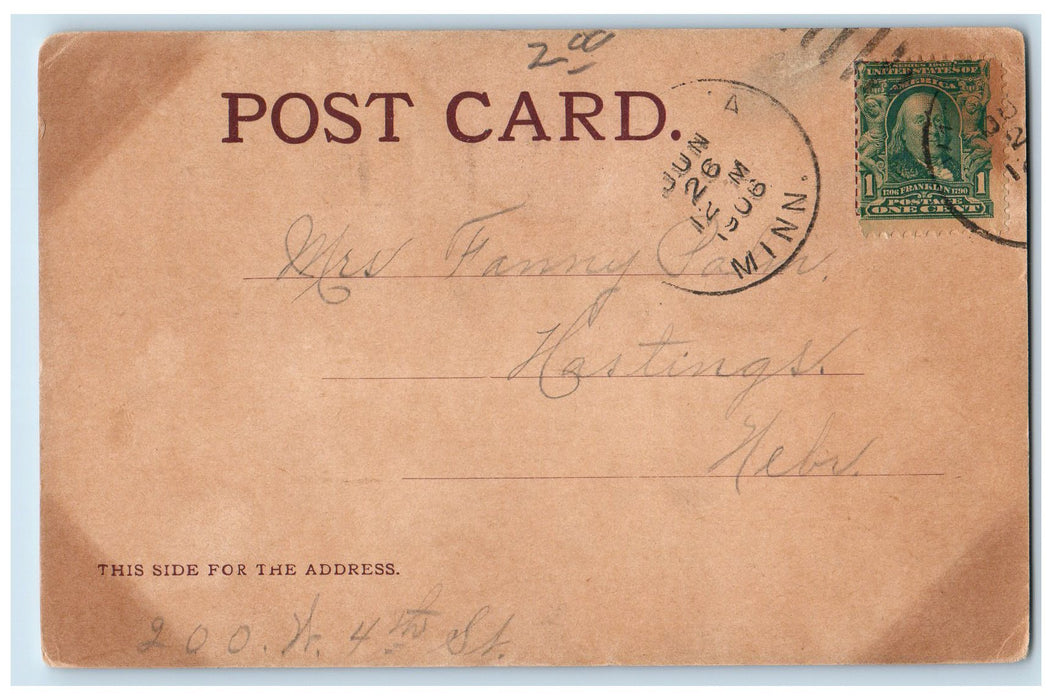 1906 Incline Railroad Roadside Pathway Buildings Duluth Minnesota MN Postcard