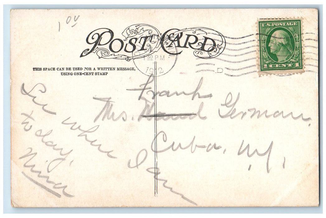 1912 Lincoln Park Lake Pond Visitors Trees Pathways Duluth Minnesota MN Postcard