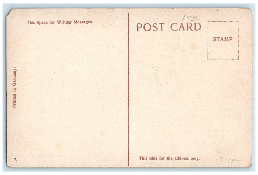 c1950's City Hall Building Clock Tower Dirt Road View Davenport Iowa IA Postcard