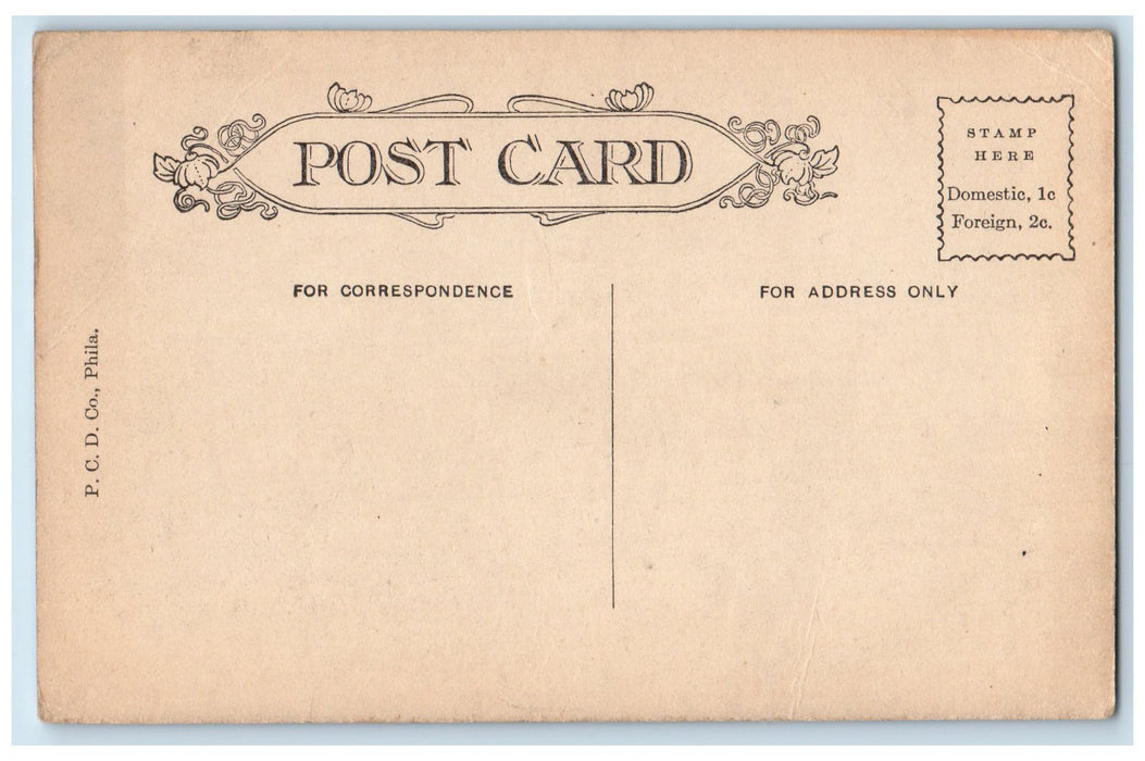 c1950's First Methodist Episcopal Church Building Tower Ocean City NJ Postcard