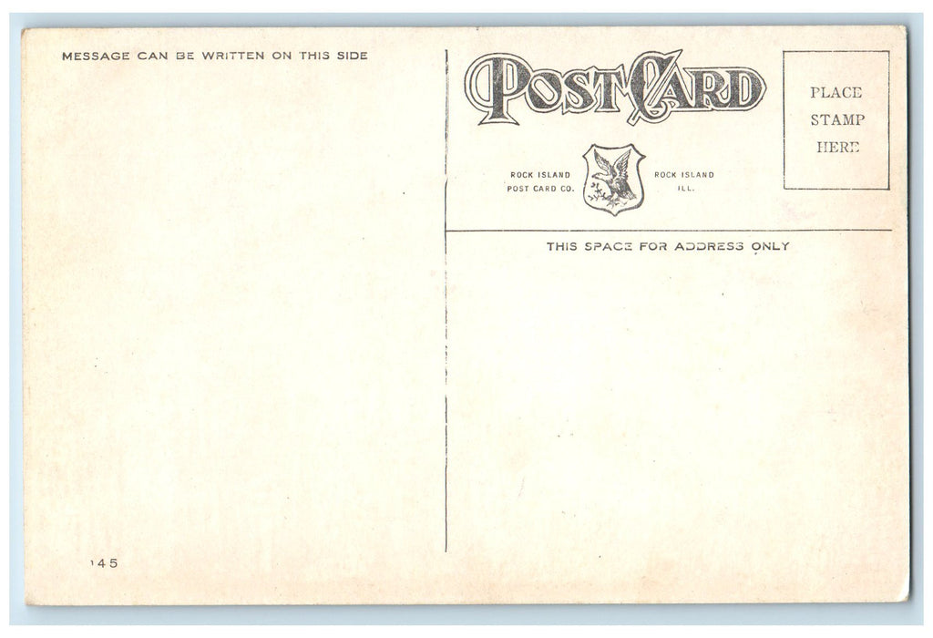 c1950's First Presbyterian Church Building Entrance Davenport Iowa IA Postcard