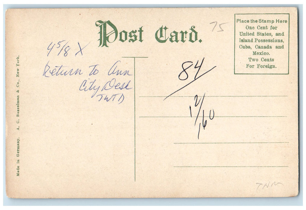 c1950's Post Office Bricks Building Entrance Roadside Davenport Iowa IA Postcard