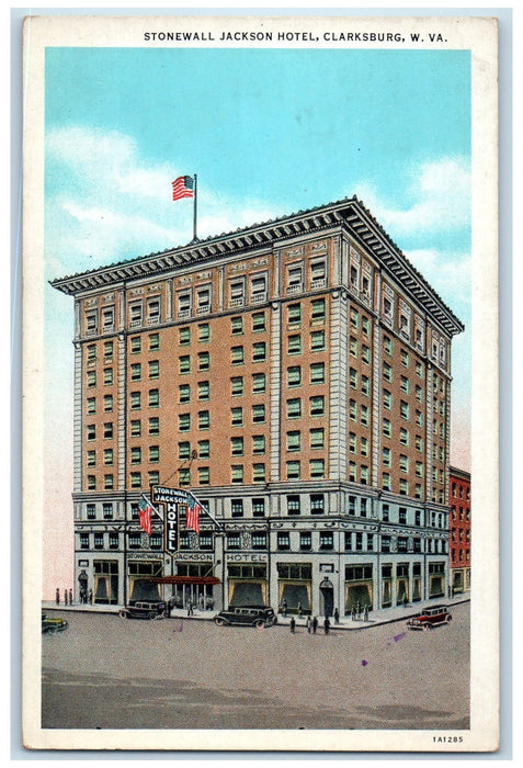 c1950's Stonewall Jackson Hotel Restaurant Clarksburg West Virginia WV Postcard