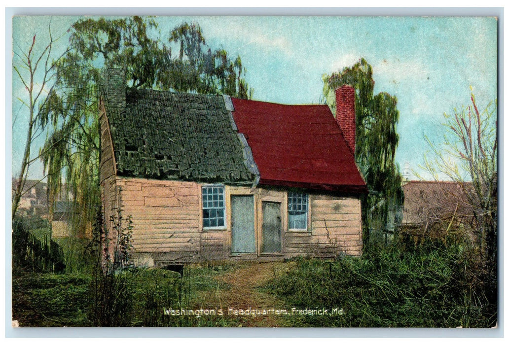 c1950's Washington's Headquarters Wooden Building Frederick Maryland MD Postcard