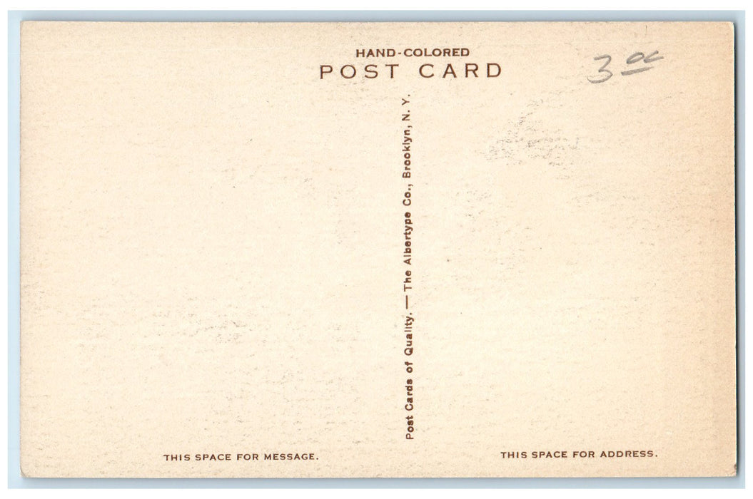 c1950 Catholic Church Solid Rock Steps Cross Tower Harper's Ferry WV Postcard